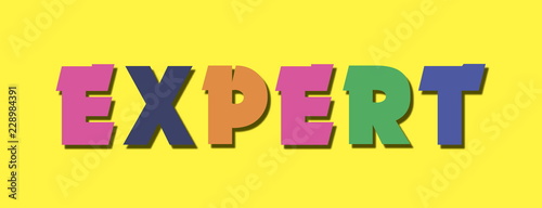 Expert Multicolor letters banner
