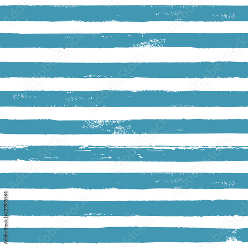 Blue and white ink striped ...