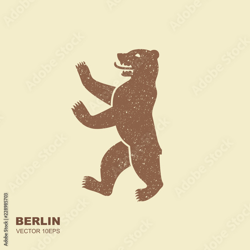 Vector illustration symbol of Berlin, Germany Bear icon