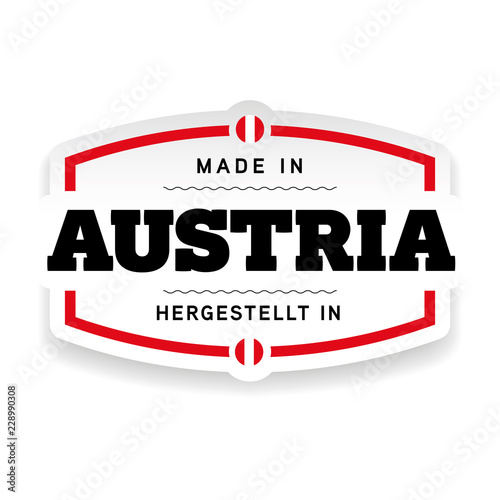 Made in Austria label