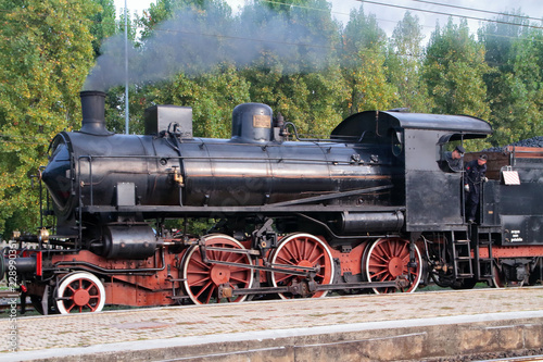 treno d'epoca a vapore, vintage steam train