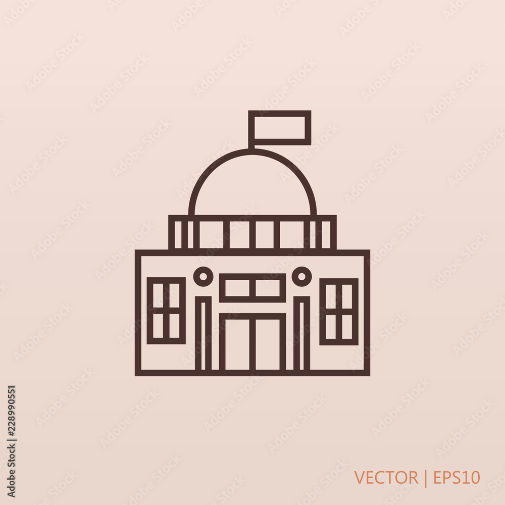 Monument vector illustration. Sightseeing place vector. Icon