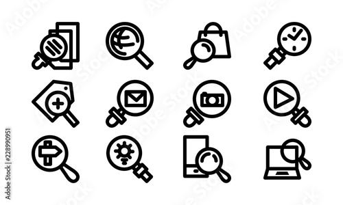 Search Icon Template Vector Sign DesignSearch Icon Template Set Vector Sign Design