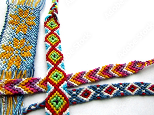 Bracelet woven thread colorful friendship bracelet netting 