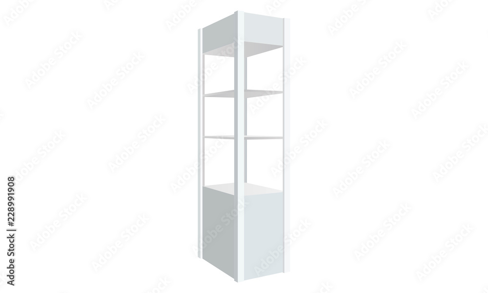 Transparent Empty Shelf Showcase Vector Transparent Empty Shelf Showcase Vector