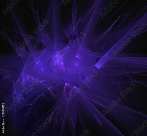 Purple abstract fractal. Fantasy fractal texture. Digital art. 3D rendering. Computer generated image.