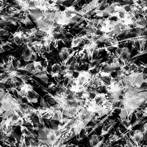 Wallpaper Mural Watercolor background with floral pattern, splash of abstract paint, fashionable art background, shawl. Orchid flowers, poppy, tulip, cornflower, gladiolus, peony, rose, field or garden flowers. Torontodigital.ca