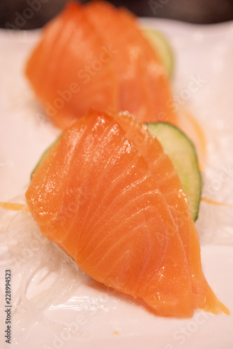 Salmon Sashimi, Japanese food