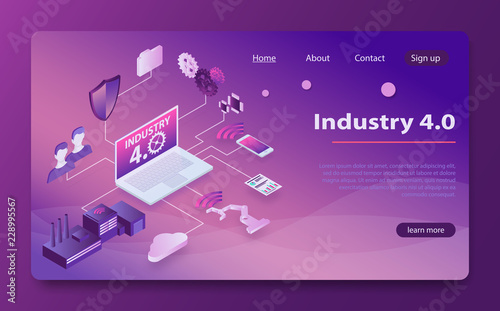 Physical systems, cloud computing, cognitive computing industry 4.0 infographic. Industryl 4.0 Cyber Physical Systems concept 