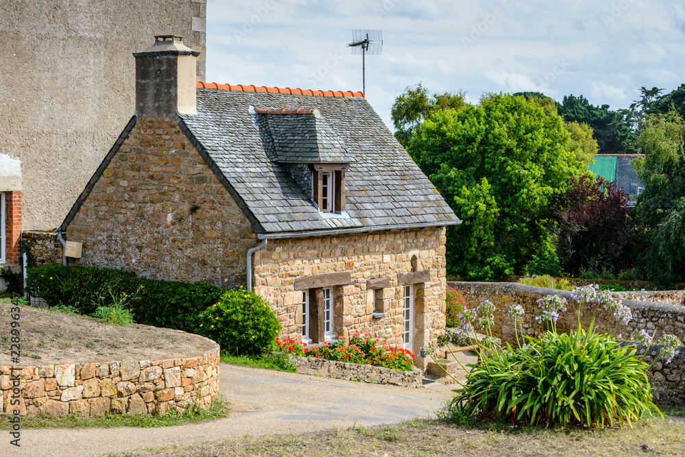 traditional rural house in Brittany, France