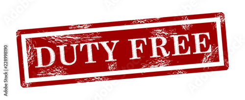 Duty free square grungy stamp Vector illustration