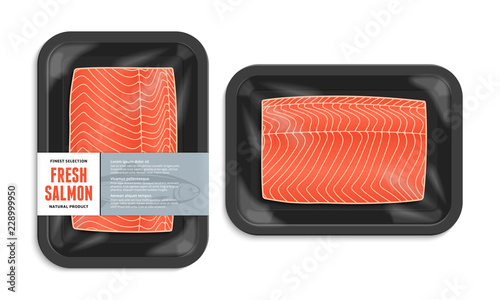 Vector salmon packaging illustration