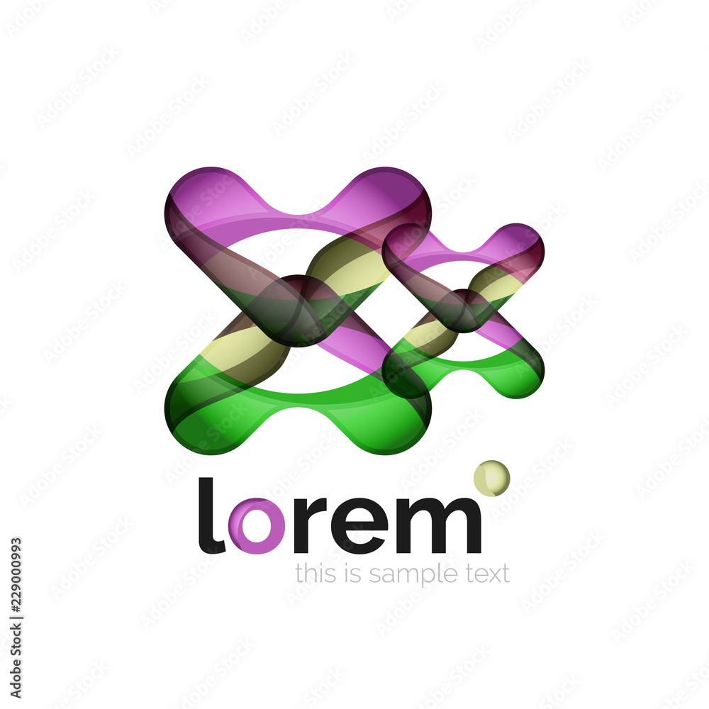 Geometric convergence vector business icon Geometric convergence vector business icon
