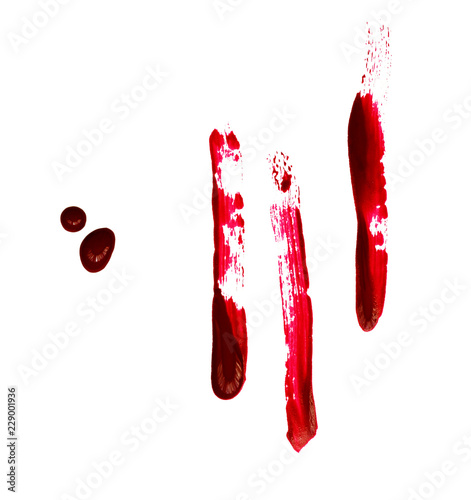Set of red brushstrokes and...