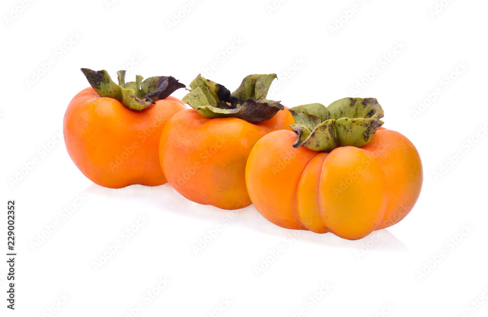 Persimmon fruit isolated on white background