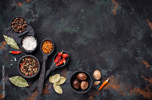 Fototapeta Naklejka Na Ścianę i Meble -  Various type of dry herbs and spices