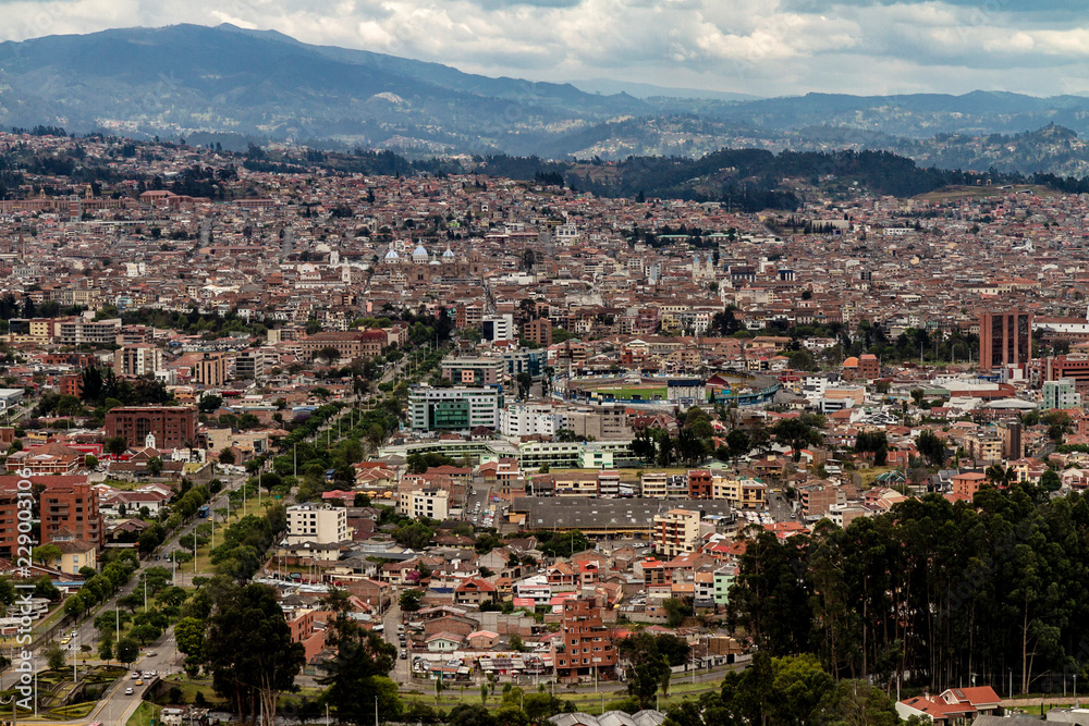 View of Cuenca city from Turi observation point
