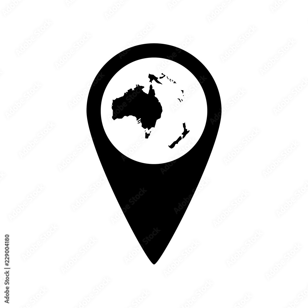 Australia icon, logo on white background Australia icon, logo on white background