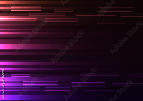Fototapeta Naklejka Na Ścianę i Meble -  orange purple overlap pixel speed in dark background, geometric layer motion backdrop, simple technology template, vector illustration