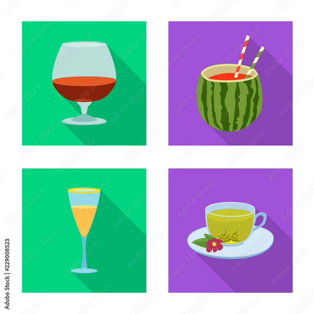 Isolated object of drink and bar symbol. Set of drink and party vector icon for stock. Isolated object of drink and bar symbol. Set of drink and party vector icon for stock.
