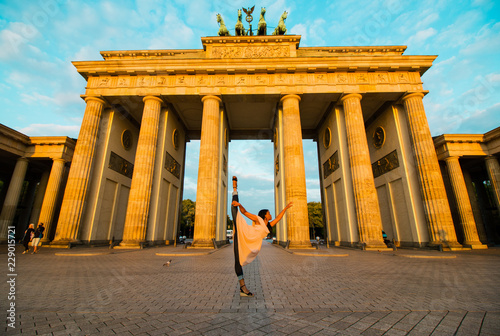 Berlin, Germany - 06.09.2018. Famous Brandenburger Gate