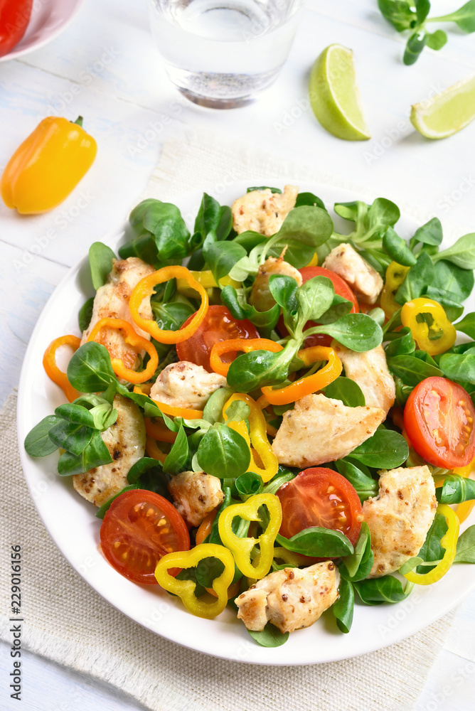 Chicken salad with vegetables Chicken salad with vegetables