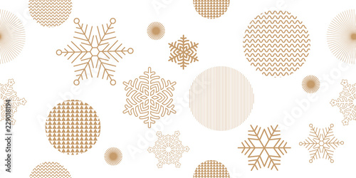 Fototapeta seamless christmas pattern with happy holidays phase text design vintage