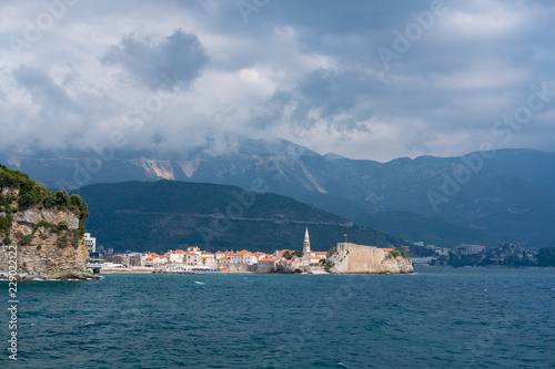 View of the Old Town Budva centre on the Adriatic coast