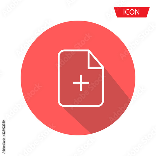 Document File Vector Icon , Add file vector icon isolated on background.