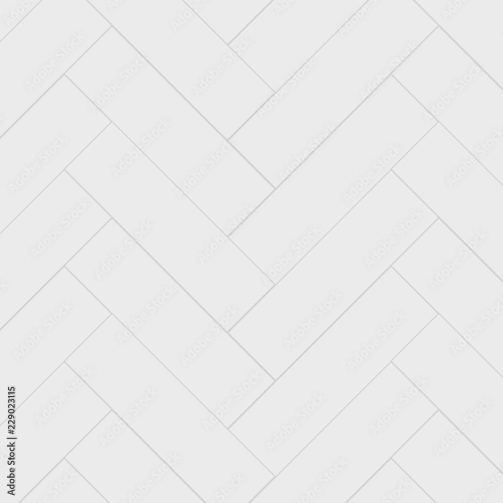 White herringbone parquet seamless pattern. Classic endless floor decoration. Parquet pattern texture, tile geometric backdrop, vector illustration - obrazy, fototapety, plakaty 