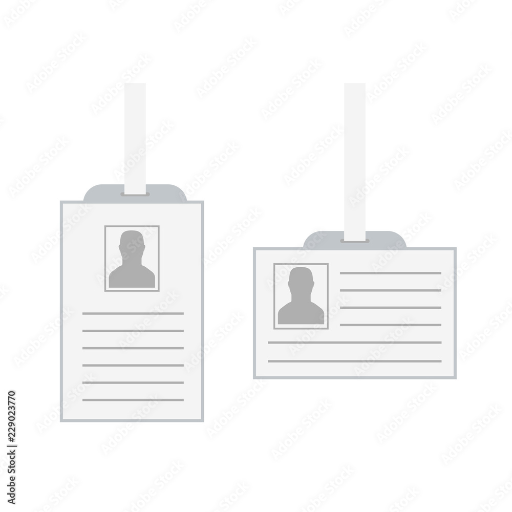 Id security cards and identification badge. Template of id card Id security cards and identification badge. Template of id card