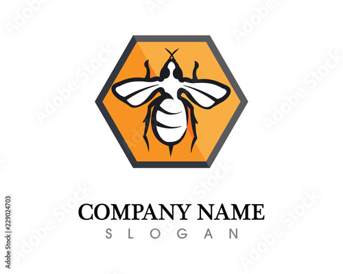 bee, clean, cool, honey, honey bee, logo, nice, orange, sweet, unique,