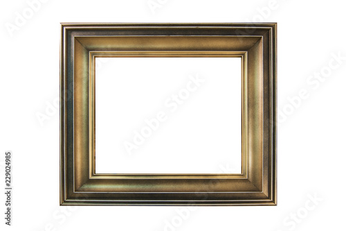 Wooden painted picture frame, isolated on white.