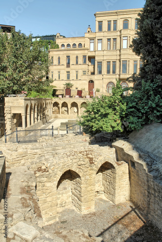  Vestige of the ancient market place in old inner Baku, with vaults and stone constructions, Azerbaijan
 #229025137