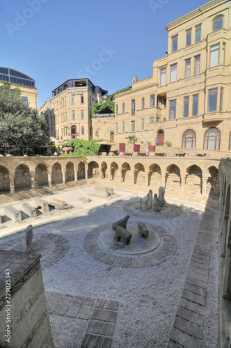  Vestige of the ancient market place in old inner Baku, with vaults and stone constructions, Azerbaijan
 #229025343