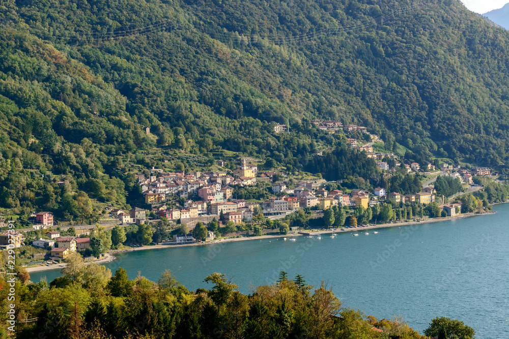 Dorio village on Como lake, Italy
