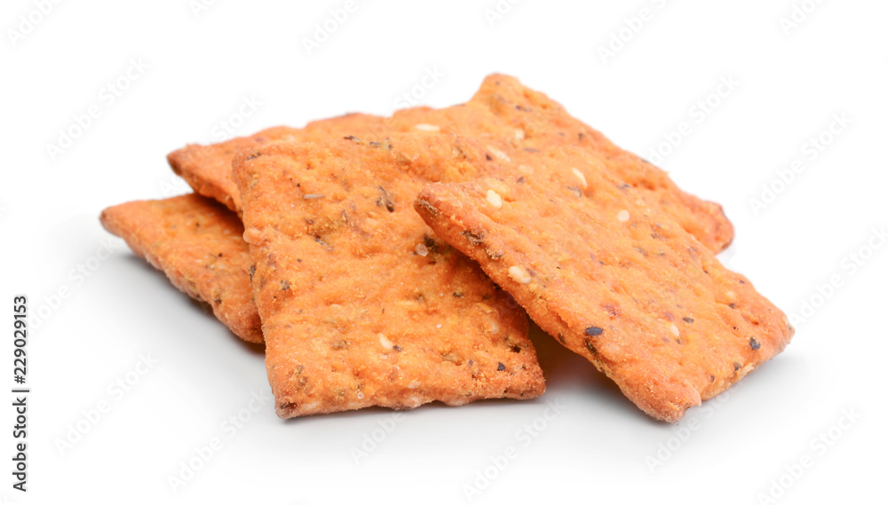 Crispbread isolated on white background Crispbread isolated on white background