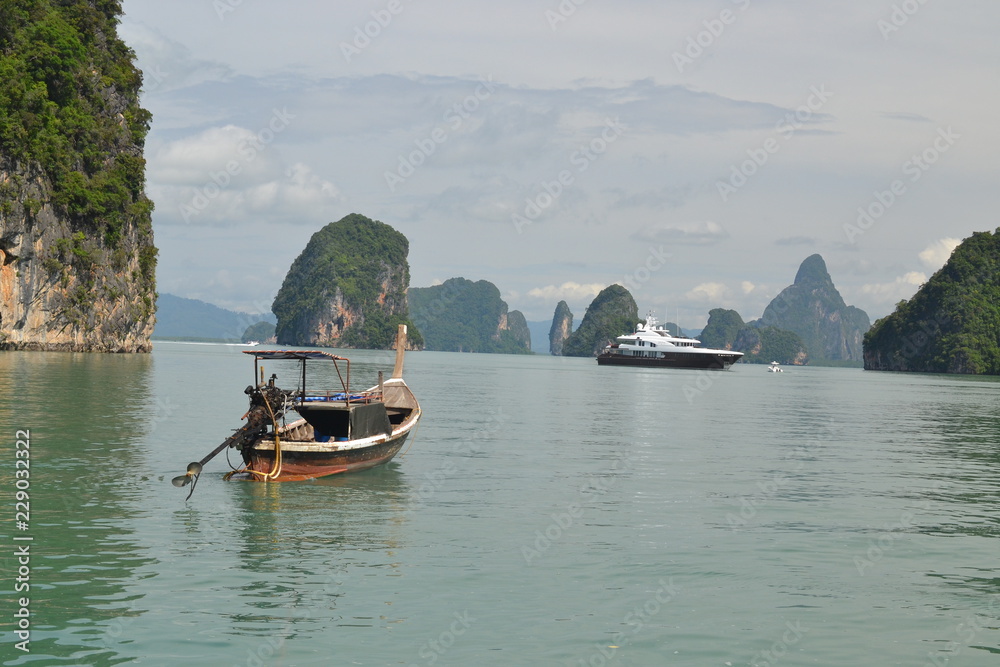 Traditional fisherman boats in Thailand