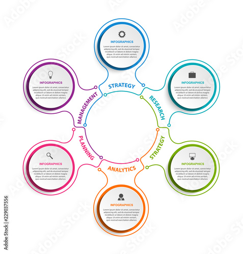 Business options infographics, timeline, design template for business presentations or information banner.
