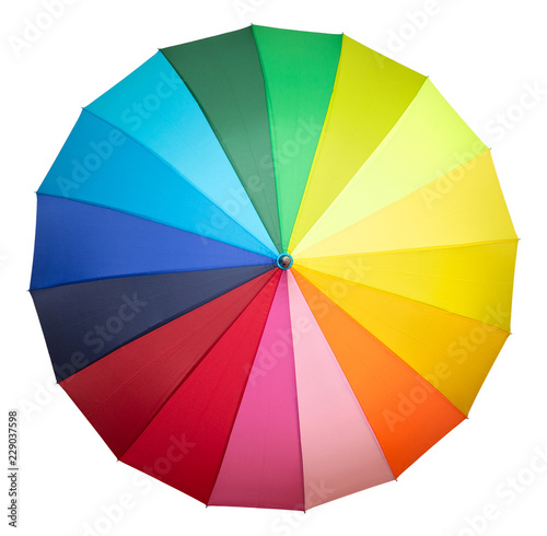 multicolored umbrella isolated