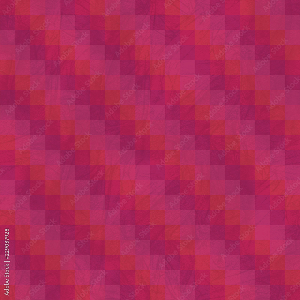 Abstract patchwork stripes seamless pattern. Red and rose color combination