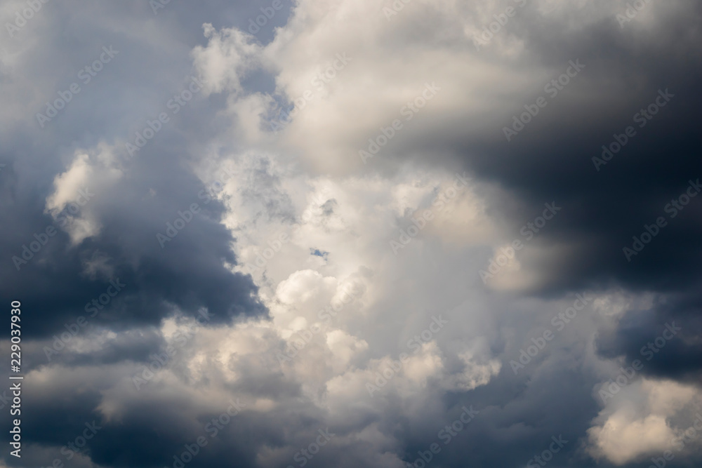 Cumulonimbus clouds, dramatic sky