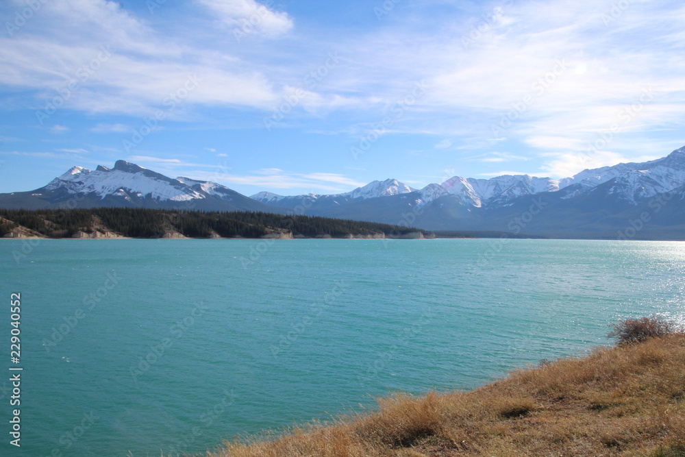 View Of Lake Abraham From Highway 11, Nordegg, Alberta