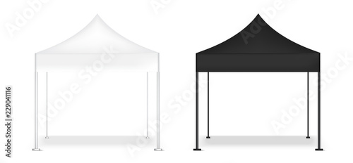 3D Mock up Realistic Tent Display POP Booth for Sale Marketing Promotion Exhibition Background Illustration