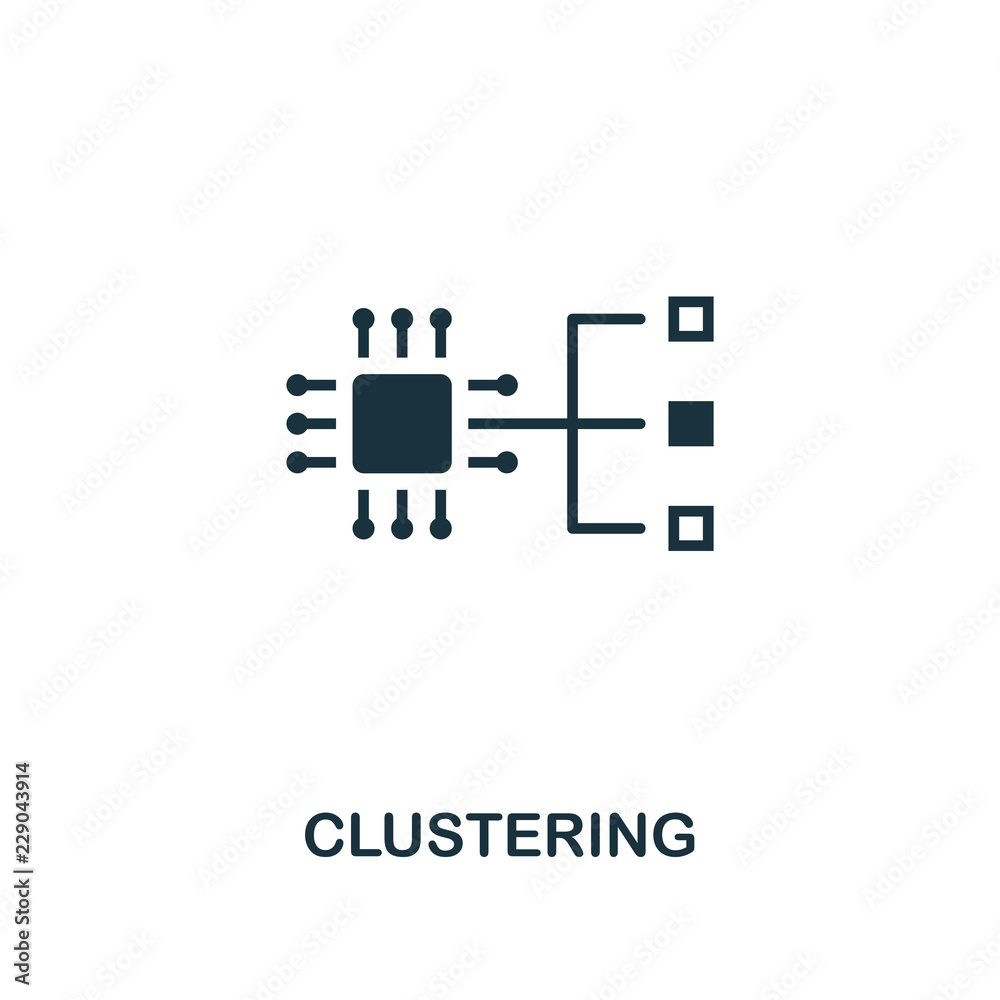 Clustering icon. Premium style design from artificial intelligence icon ...