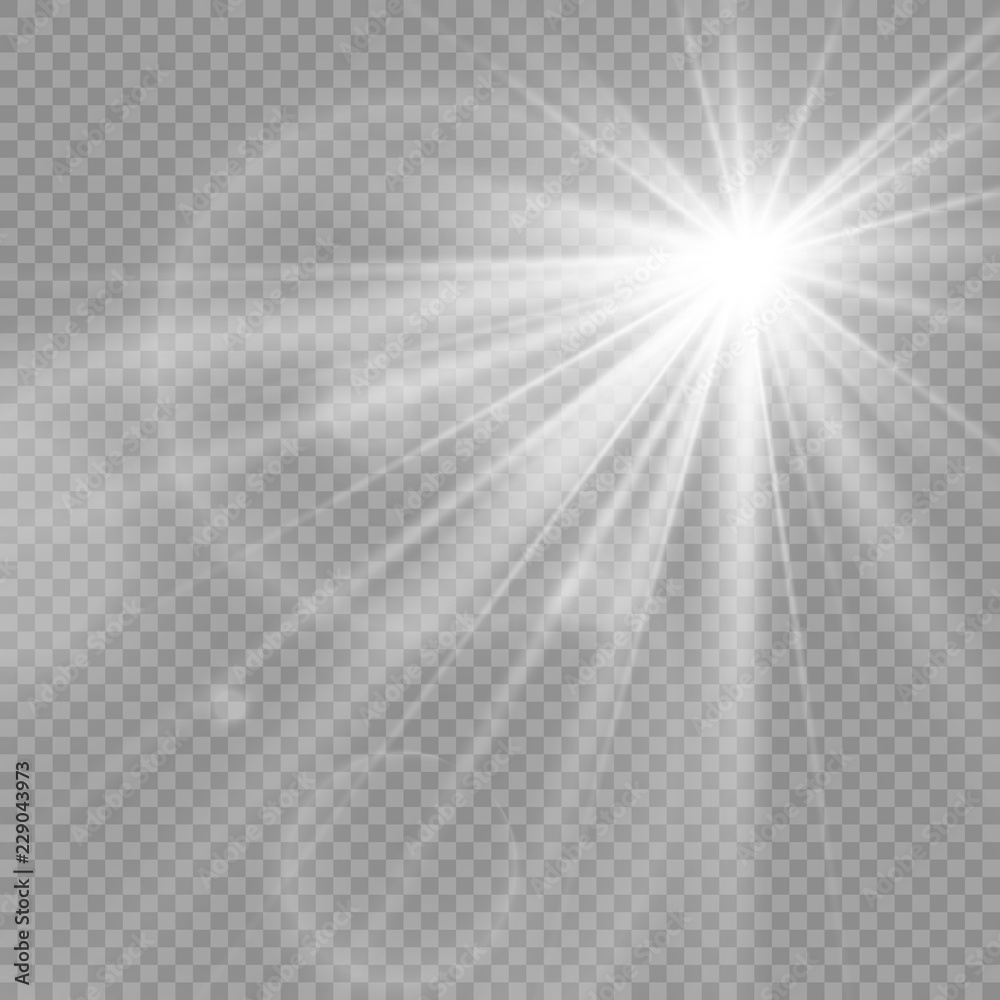 Spotlights. Light sources, concert lighting. Vector illustration