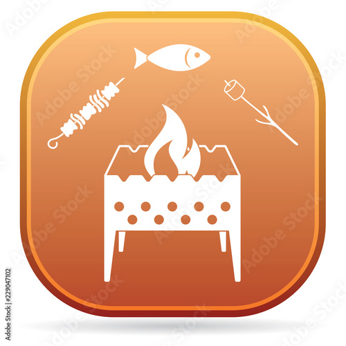 Grilled fish, zephyr and  kebab icon