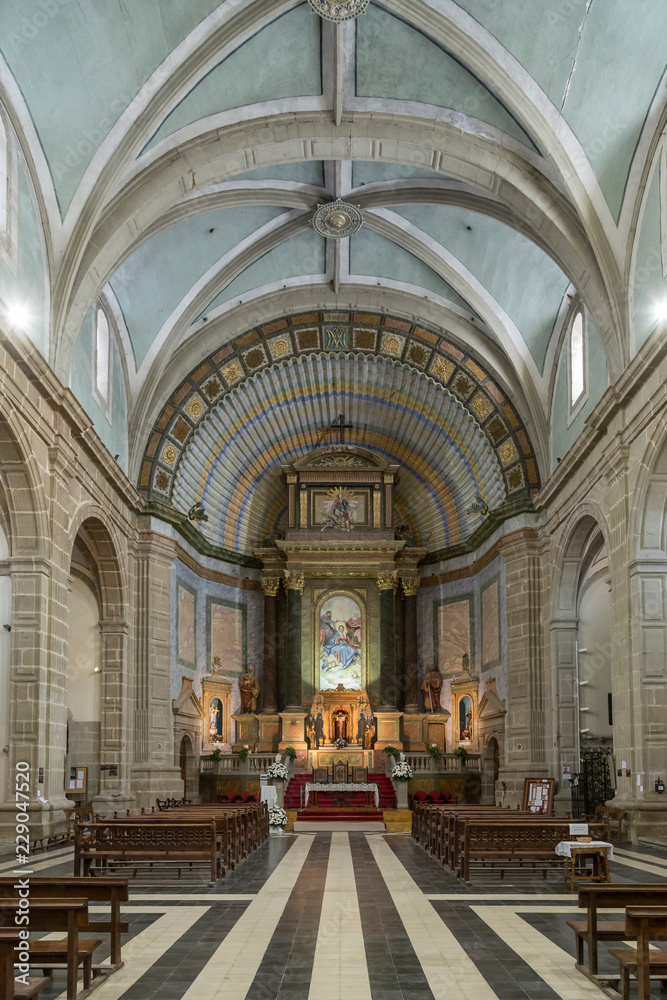 interior of the church, main nave, Castellon, Spain
