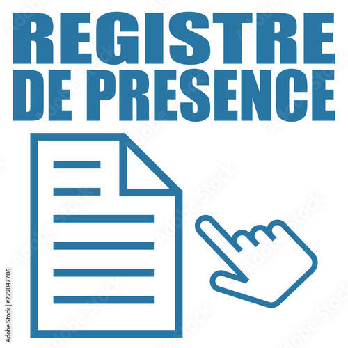 Logo registre de présence.