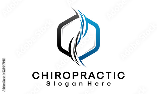 Creative Chiropractic Concept Logo Design Template